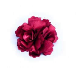 Látková květina Rose vínová